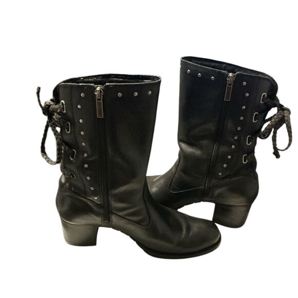 Harley-Davidson Black Leather Women's Moto Boots - Picture 4 of 14